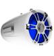 8.8" 330 Watt Coaxial Wake Tower Sports Chrome & White Marine Speakers with LEDs, SG-FT88SPWC - 010-02082-10 - Fusion 